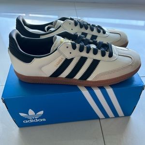 Adidas Cream White & Black Samba Sneakers